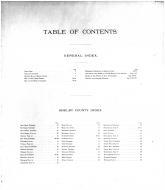 Table of Contents, Shelby County 1895